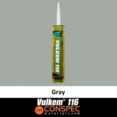Vulkem 116 GRAY Polyurethane Sealant Tremco - 10.1 oz Cartridge Waterproof Caulk