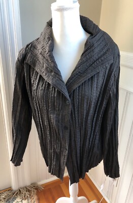 Christopher Calvin NWT SZ L Woman's Shirt/Jacket Brown Herringbone Reg. $160