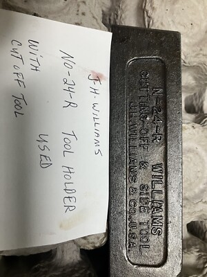 J H Williams #24-R Tool Holder With Cutting Tool (2) For 60.00
