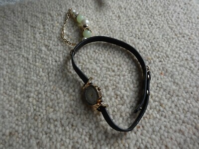 Designer Hundehalsband, Stoff mit Uhr & Perlen