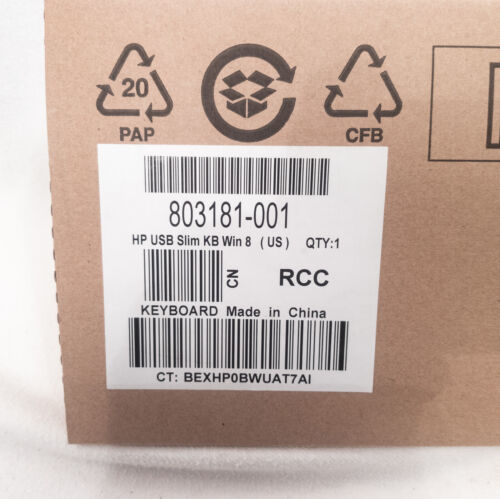 HP USB Slim Wired Office Keyboard 803181001 Model KU-1469 - Brand New - Picture 10 of 10