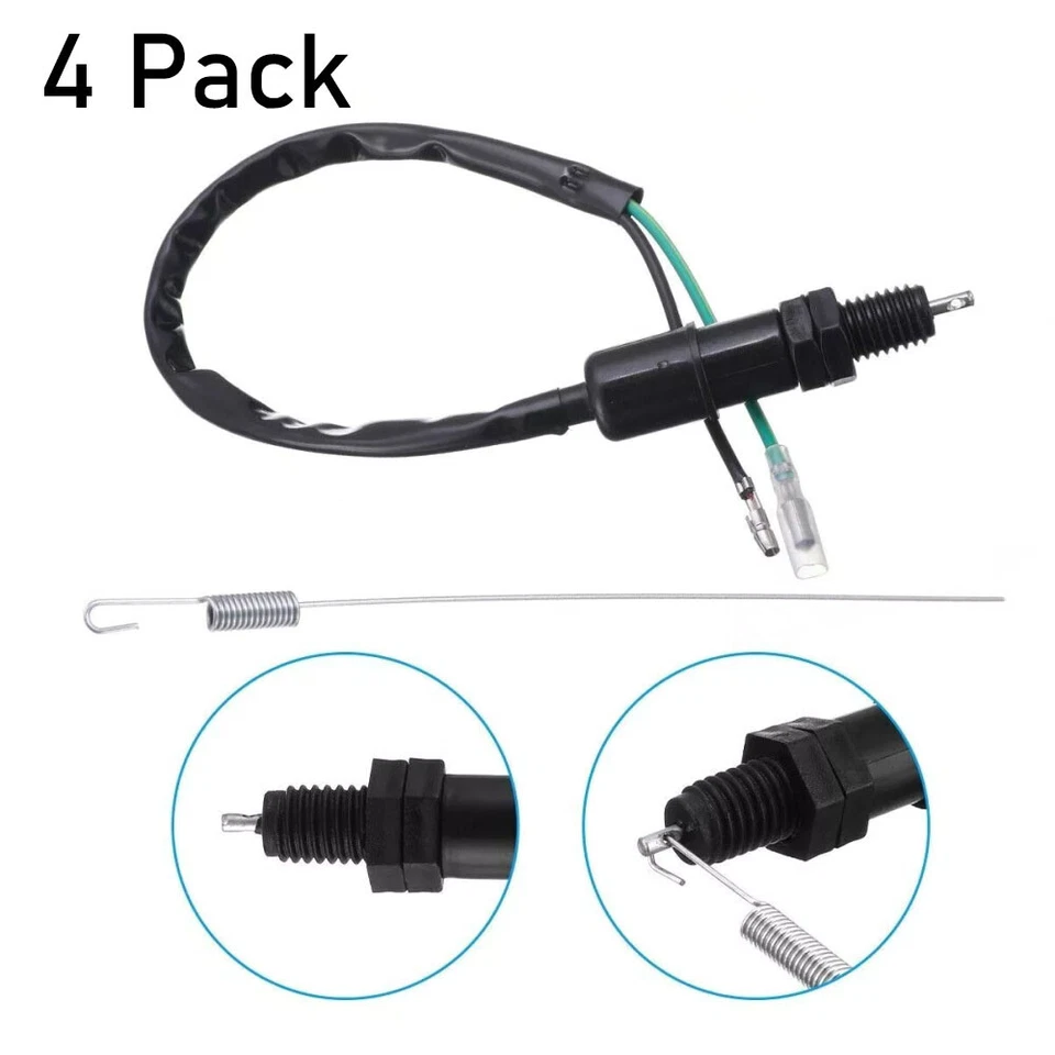 4X Motorcycle Rear Brake Stop Light Switch W/ Spring For Honda Yamaha Dirt Bike Foto 2 de 4