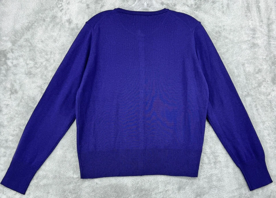 Свитер Kate Hill большой шерстяной мериносовый на пуговицах ребристый вязаный уютный классический опрятный - Изображение 2 из 4