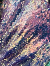 Royalty Design Sequins - Yellow - 4 Way Stretch Design on Mesh By Yard