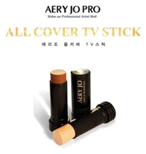AERY JO ALL COVER TV STICK Pro Makeup Highlight Bronzer Contour Foundation 15g