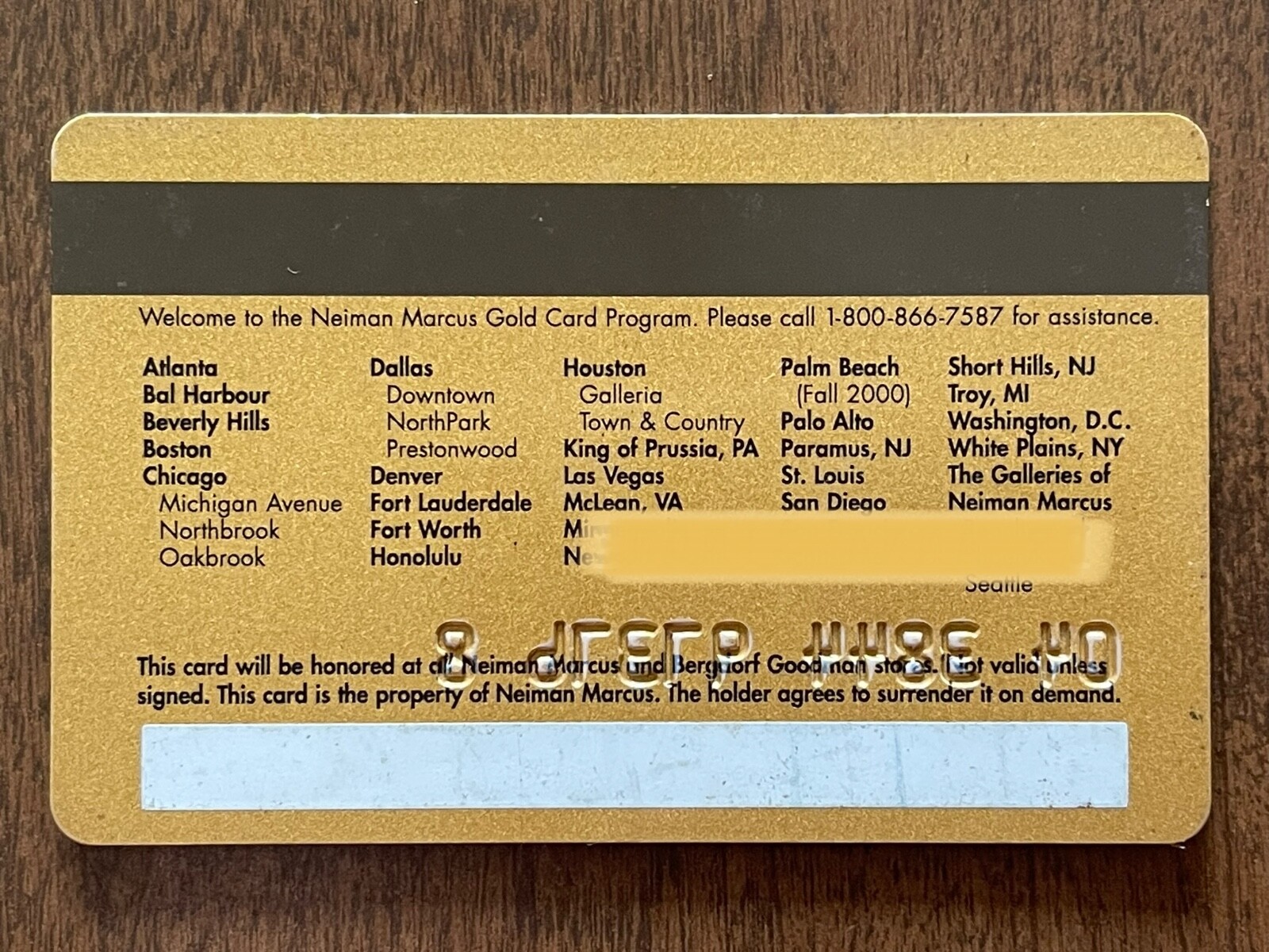 NEIMAN MARCUS GOLD CARD Credit Card BERGDORF GOODMAN Collectible EBay