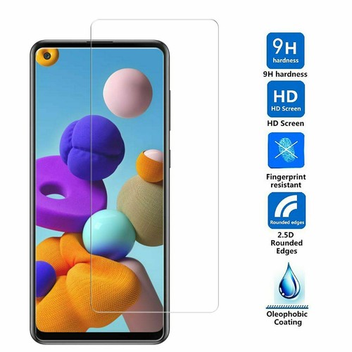 Paquete de 3 protectores de pantalla de vidrio templado HD transparentes para Samsung Galaxy A21 / A21s - Imagen 2 de 12