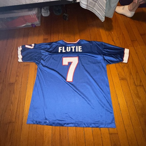 Vintage 90s Doug Flutie 7 Buffalo Bills Champion NFL Football Blue Jersey 48 XL - Picture 6 of 6