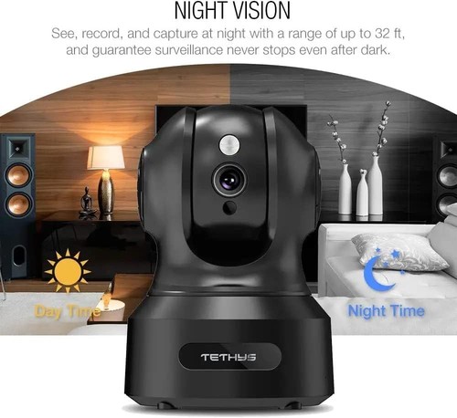 TETHYS 1080P Pan/Tilt WiFi Smart IP Dome Security Camera - Picture 4 of 14