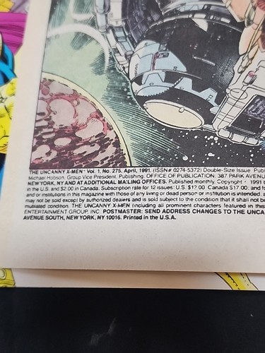 The Uncanny X-Men #275 abril 1991) Multiple Signitures firmado Xmenbx - Imagen 21 de 21