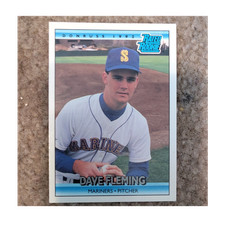Donruss 1992 Rated Rookie Dave Fleming #404 Seattle Mariners MLB Baseball Card. rookie card picture