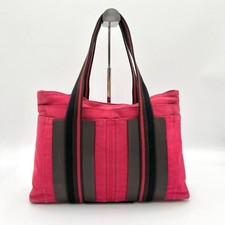 Auth HERMES Troca Horizontal MM Tote Bag, Red...