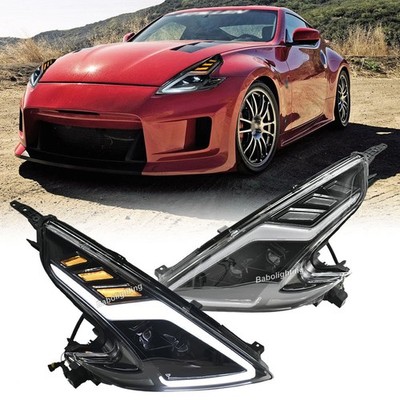 LED Headlight w/Sequential Turn Signal For Nissan 370Z Fairlady