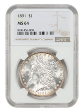 1891 $1 NGC MS64 - Morgan Dollar