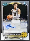 2025-26 Bowman Braeden Shrewsberry Chrome Auto 1st Prospect Fighting Irish DD5