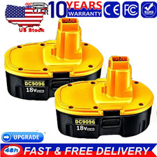 2PACK 18V For Dewalt 18 VOLT XRP DC9096 DC9098 Ni-Mh Battery DC9099 DC9096-2