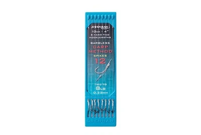 Drennan Carp Method Spikes 4" (10cm) BARBLESS HANDGEBUNDEN HAKENLÄNGEN - 8 PRO PACKUNG - Bild 1 von 2