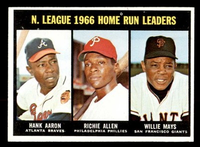 1967 TOPPS #244 N.L. HOME RUN LEADERS AARON MAYS NR-MT 545382 (KYCARDS)