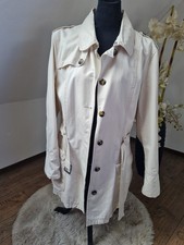 Streit One Mantel Damen Creme Gr 42 Knopfleiste Gürtel