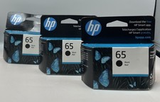 3 Pack - HP 65 Black Ink Cartridge N9K02AN - Exp Date May 2027 - New Sealed