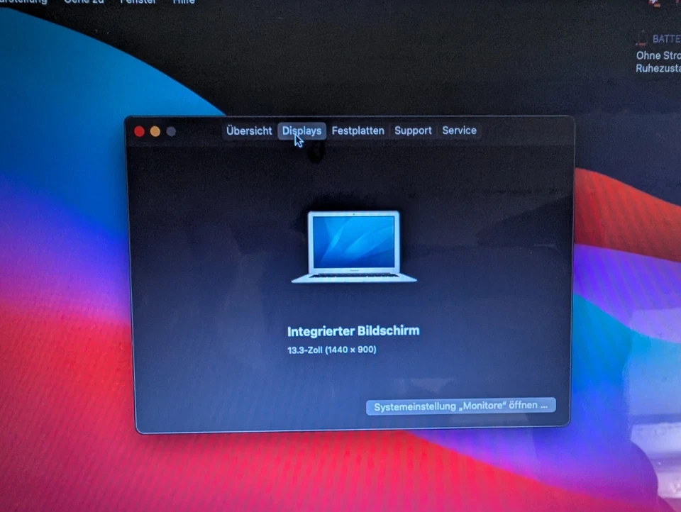 MacBook Air A1466 (2015) i7 1,6GHz, 8GB RAM, 500GB SSD - Bild 3 von 4