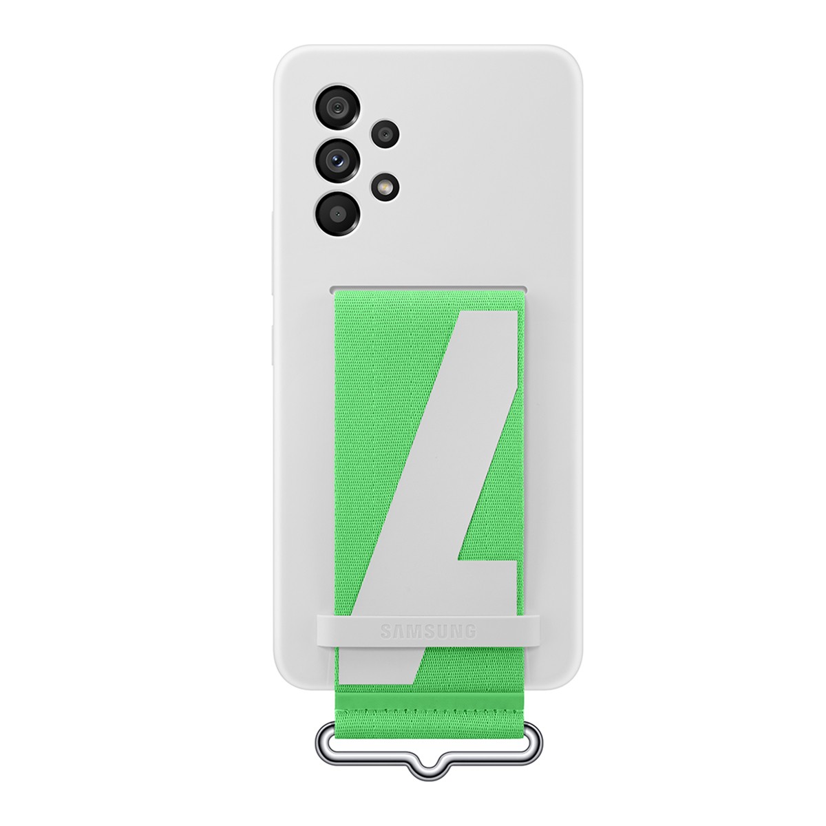 Coque antichoc Galaxy A53 en silicone avec anneau support blanc - 2