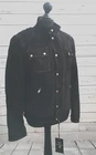 CARLA FERRERI LADIES BLACK SUEDE BOMBER BIKER JACKET SIZE M