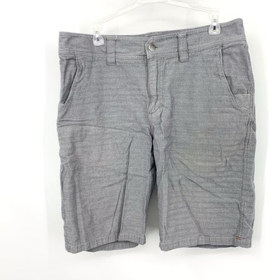 Toad & Co Men Size 32 Shorts Blue Print Jackfish Long Chinos Organic Cotton