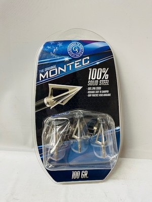 G5 Outdoors #112 Montec 100 Grain Broadhead's 3-Pack, 1 1/16''- NEW