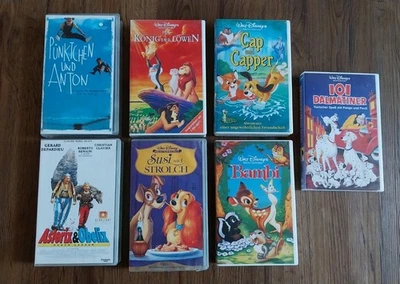 Disney VHS - 101 Dalmatiner, Bambi, Cap und Caper, Susi und Strolch, König der L - Bild 1 von 4
