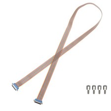 IDC Rainbow Flat Ribbon Cable DB25 Male To Male 59 Inch 2.54mm Pitch Wire