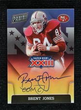 2020 Panini Prizm Super Bowl Signatures Brent Jones #SBXXIII-BJ Auto a8r
