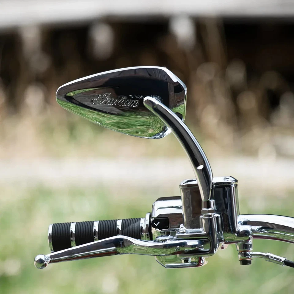 Espejos retrovisores Indian Motorcycle en cromo, par nuevos en caja Foto 4 de 4