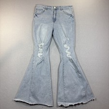 Denim Super Flare High Rise Jeans Womens 13 B...