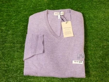 Peter Millar Crown Heritage Cashmere Golf Sweater NGLA Logo Lavender Medium