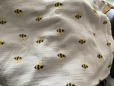 Aden Anais Yellow Black Bees Muslin Cotton Swaddle Baby Blanket Receiving