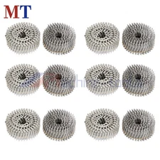 3600Pack 1-3/4"× 09" Siding Nail Stainless Steel Siding Nails 15Degree Wire Coil