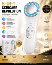 5-in-1 Microcurrent Facial Device for Skin Tightening Lifting Face Massager