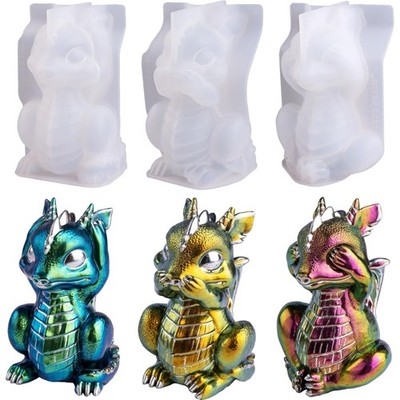 Silikonform Drachen 3 Stück Epoxidharz Formen DIY Kunsthandwerk Geschenk