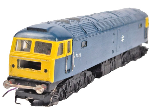 Hornby 47078 Spur O Class 47 Diesel BR blaue Lokomotive Eisenbahnläufer ohne Verpackung. | Condition: Used