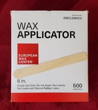 WAX APPLICATOR STICKS-6" SINGLE USE-EUROPEAN WAX CENTER-500/BX-EWCLGWACS