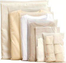 24pcs Travel Storage Bags Clothing Packing Plastic Bags Travel Waterproof Zipper