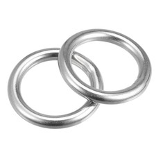 316 Stainless Steel Round Ring Welded O-Rings 40mm 1.57" ID 8mm Thick 2pcs