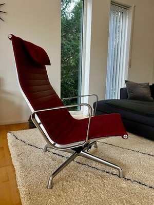 Alu chair EA 124 , Vitra , Stoff  Hopsack , Ray Charles Eames