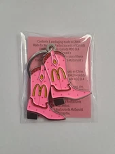 2025 McDonald’s Shania Twain Pink Cowboy Boots Keychain NEW Canada EXCLUSIVE