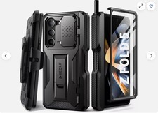 TONGATE for Galaxy Z Fold 5 Case,with New S Pen Holder & Screen Protector & Kic✅