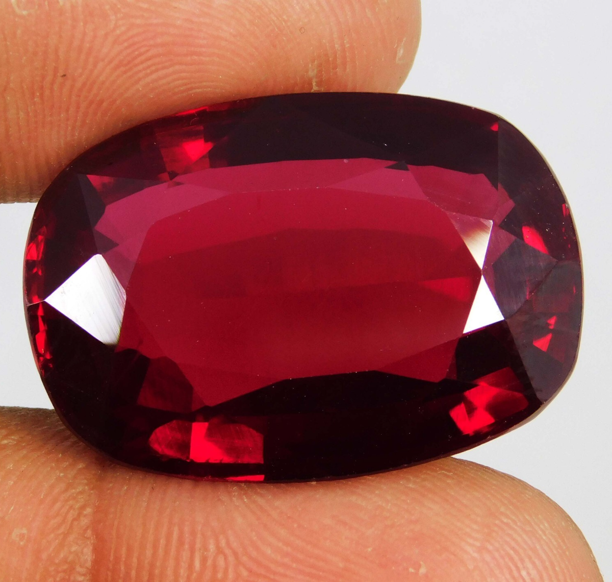 Certified 88.95 Ct Natural BURMA Pigeon Blood Red Ruby Unheated