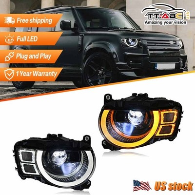 LED Headlight LH+RH Side for 2020-2025 Land Rover Defender Head Front Lamps DRL