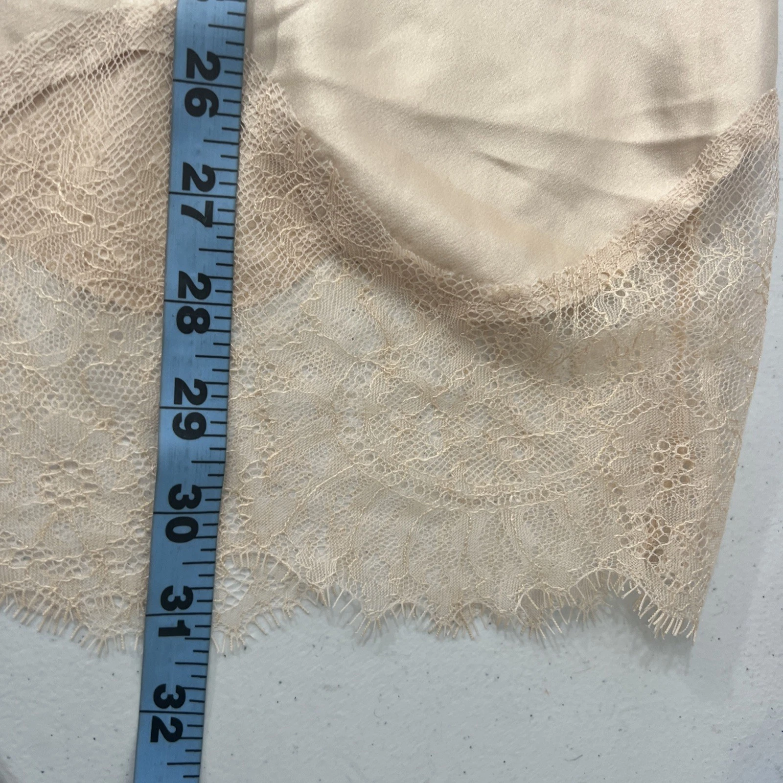 UNDERCOVER Victorias Secret abito slip donna L beige pizzo fairycore Sabrina falegname Y2K