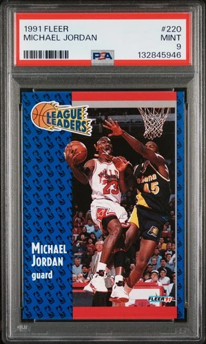 1991 FLEER #220 MICHAEL JORDAN PSA 9